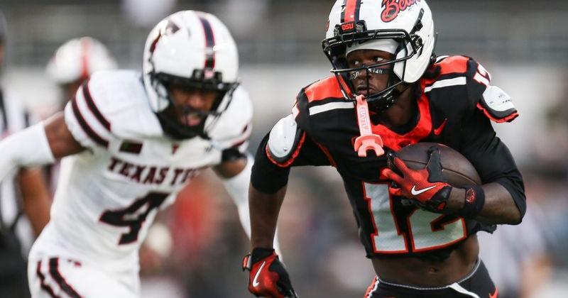 Oregon State freshman wide receiver Jesse Legree had a second straight big game to start his collegiate caeer. Legree had eight catches for 240 yards and two touchdowns in the loss to No. 13 Texas Tech.