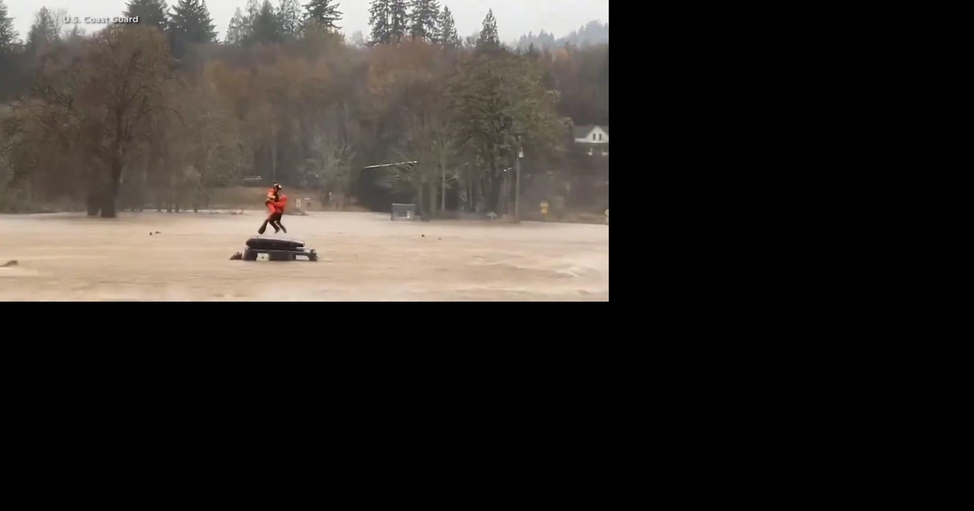 WATCH: Coast Guard rescues 5 people from flooded truck, home in SW ...