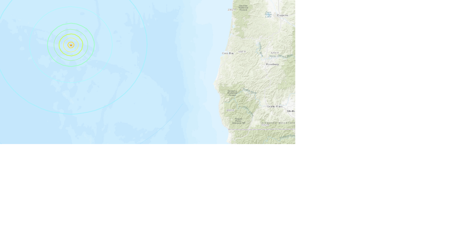 Oregon earthquake today tsunami warning