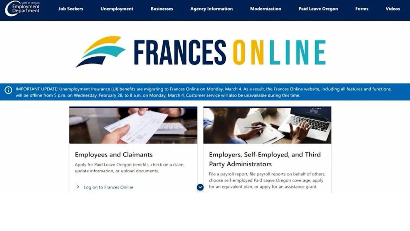 Oregon Employment Department addresses concerns with Frances 