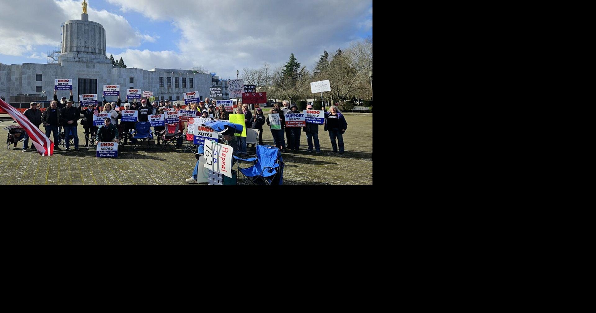 Protest to end Oregon Wildfire Hazard Map reaches state capitol ...
