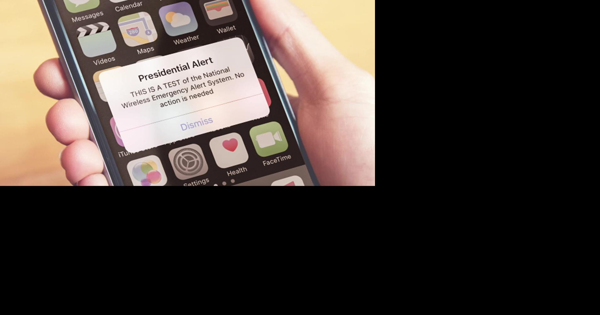 Federal emergency alert test coming to your phone, TV Wednesday morning ...