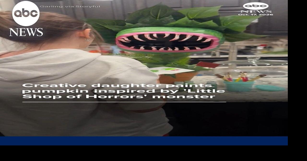 Creative daughter paints pumpkin inspired by 'Little Shop of Horrors ...