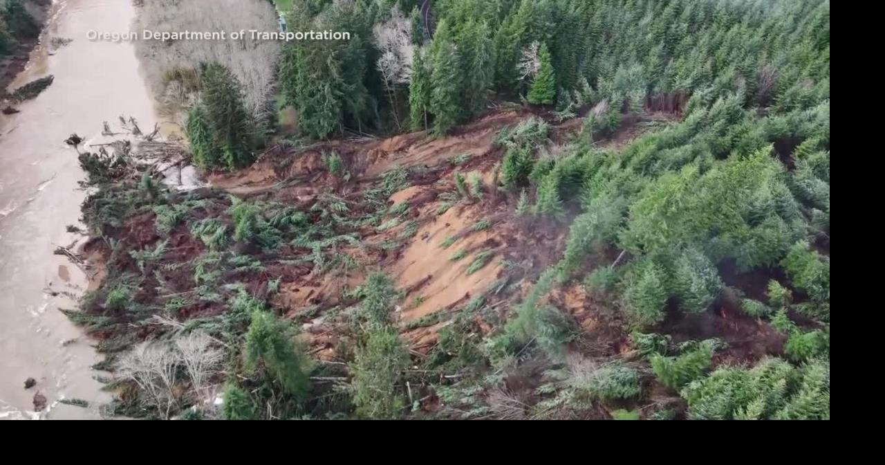 Oregon landslide covers, closes highway | Oregon / Northwest ...