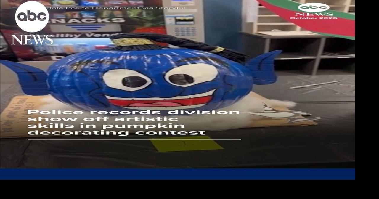 Police records division show off artistic skills in pumpkin decorating ...
