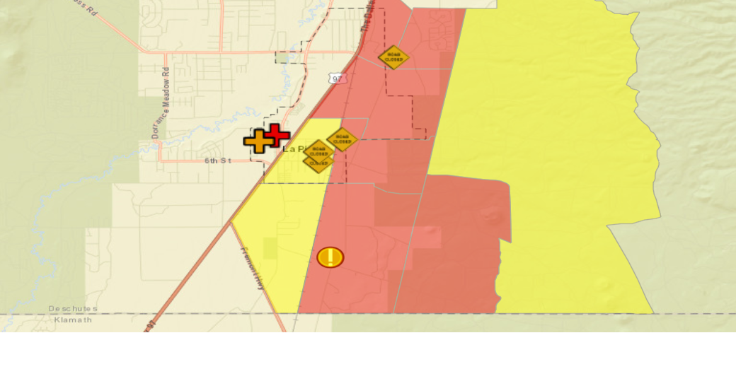 Evacuations issued in La Pine for Darlene 3 Fire, 1,100 homes in Level