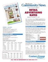 Highland Community News - Retail Rates