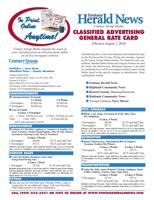 Herald News - Classified General Rates