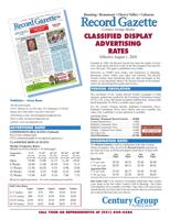 Record Gazette - Classified Display Rates