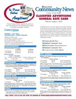 Redlands Community News - Classified General Rates
