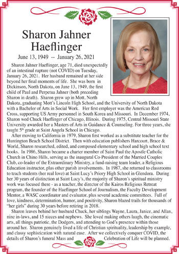 Sharon Jahner Haeflinger | | championnewspapers.com