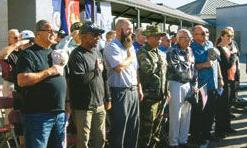 Pledge of Allegiance at the first Veterans Recognition Ceremony