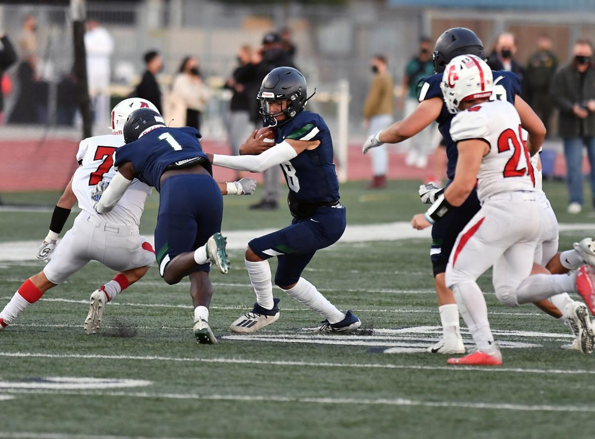 Ayala High football captures third straight 'Battle for the Bone' trophy with 42-0 win over Chino Hills (April 16, 2021)