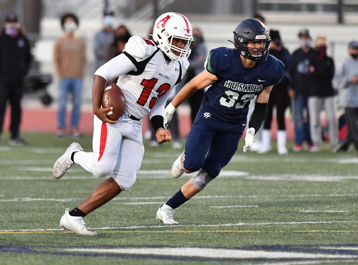Ayala High football captures third straight 'Battle for the Bone' trophy with 42-0 win over Chino Hills (April 16, 2021)
