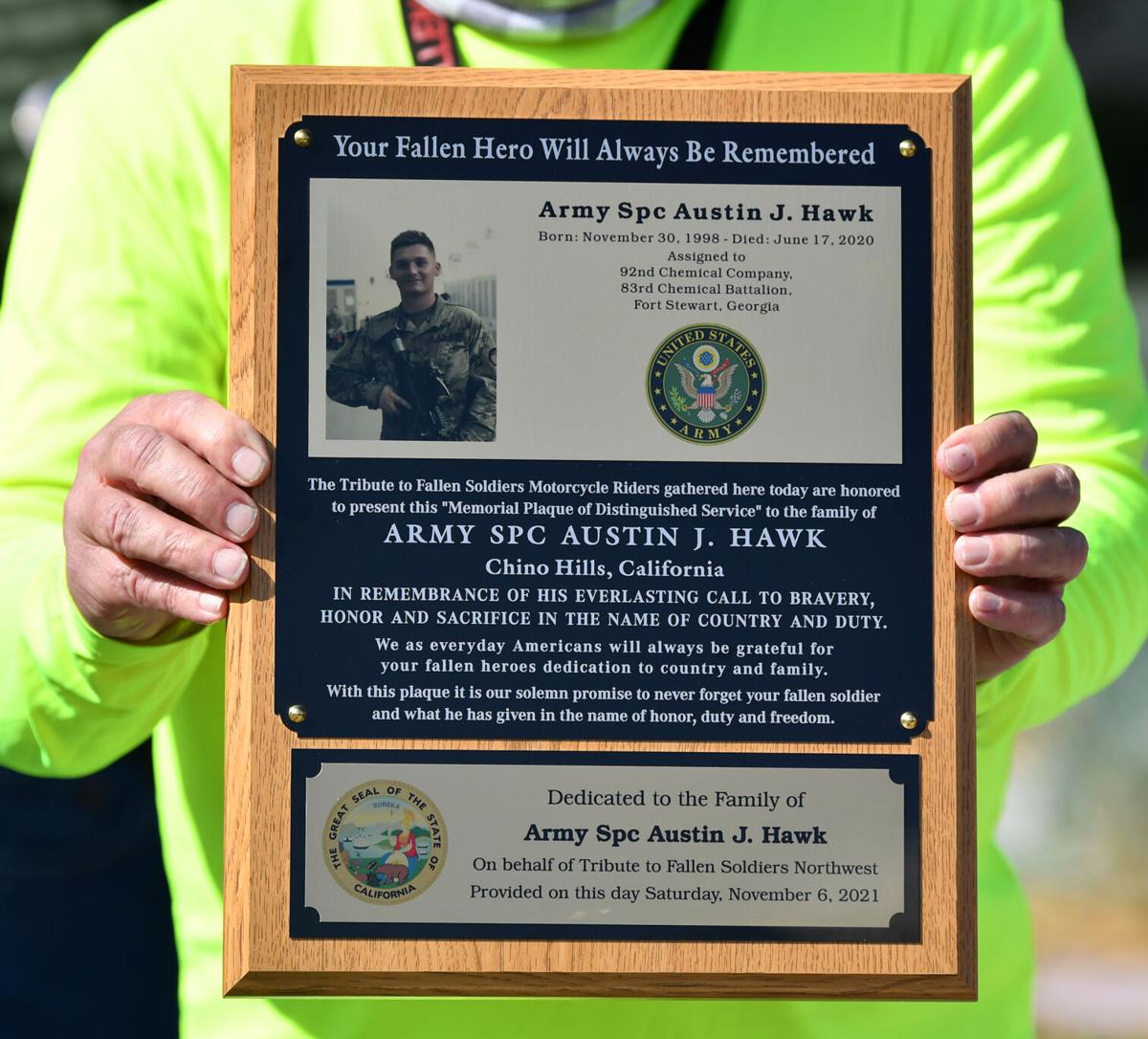 Fallen Soldiers Memorial Torch Ride visits with Chino Hills family of murdered U.S. Army Specialist Austin Hawk