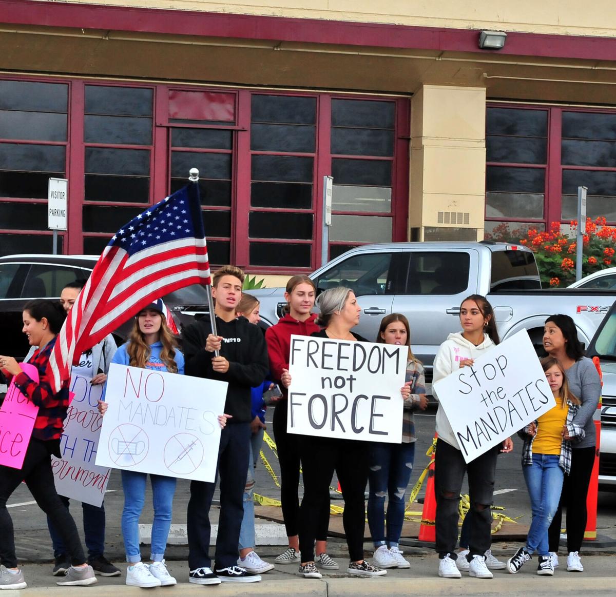 Three hundred Chino Valley Unified parents, students take part in statewide protest in opposition of state vaccine mandates in schools