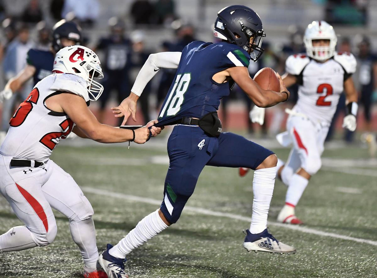 Ayala High football captures third straight 'Battle for the Bone' trophy with 42-0 win over Chino Hills (April 16, 2021)