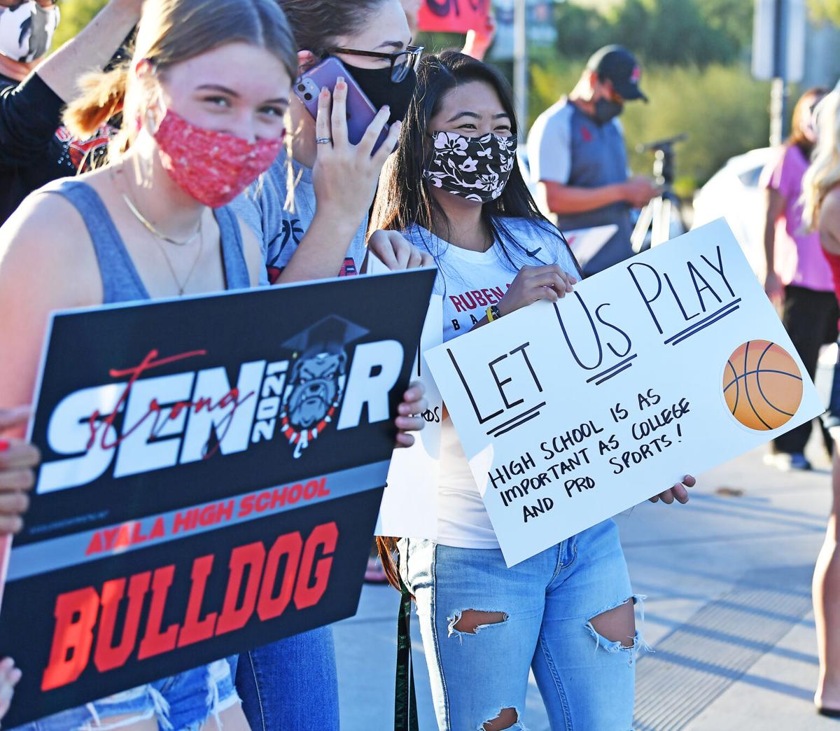 'Let Them Play' rally held Friday by four CVUSD high schools in Chino Hills