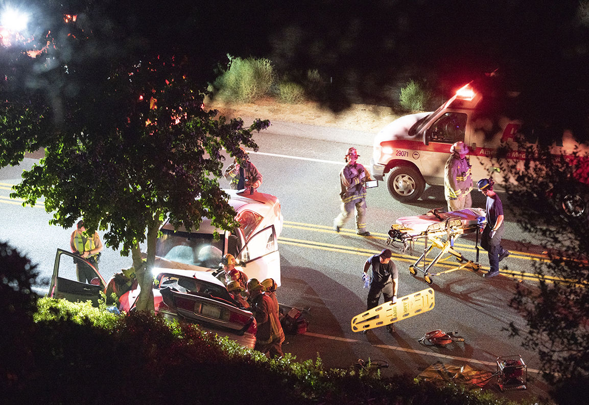 Three people hurt in twocar crash on Carbon Canyon Road in Chino Hills