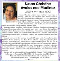 Susan Christine Avalos nee Martinez