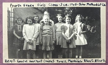 Fourth grade girls’ Sunday School class