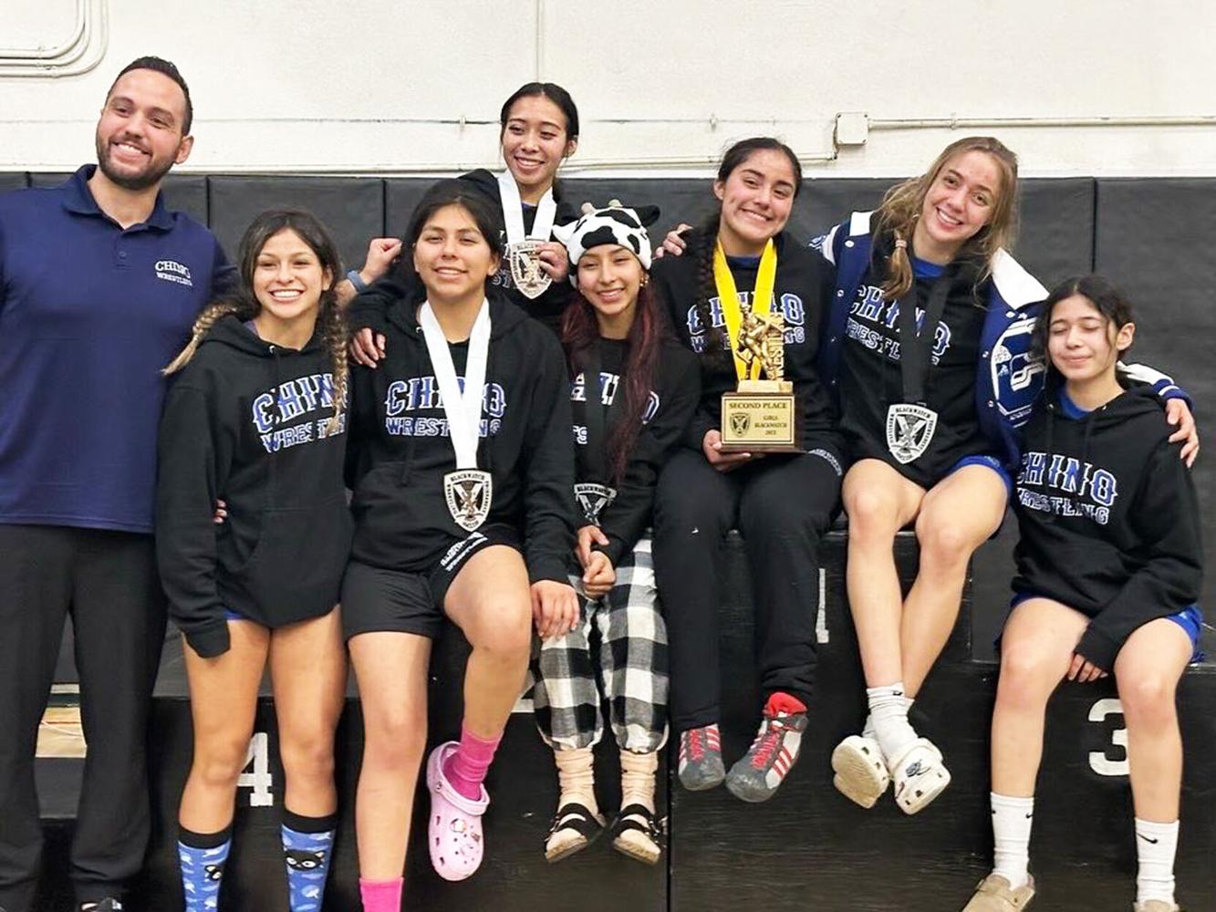 Chino girls' wrestling place second at Lady Blackwatch tournament