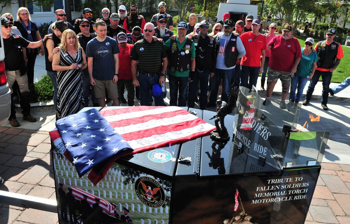 Fallen Soldiers Memorial Torch Ride visits with Chino Hills family of murdered U.S. Army Specialist Austin Hawk