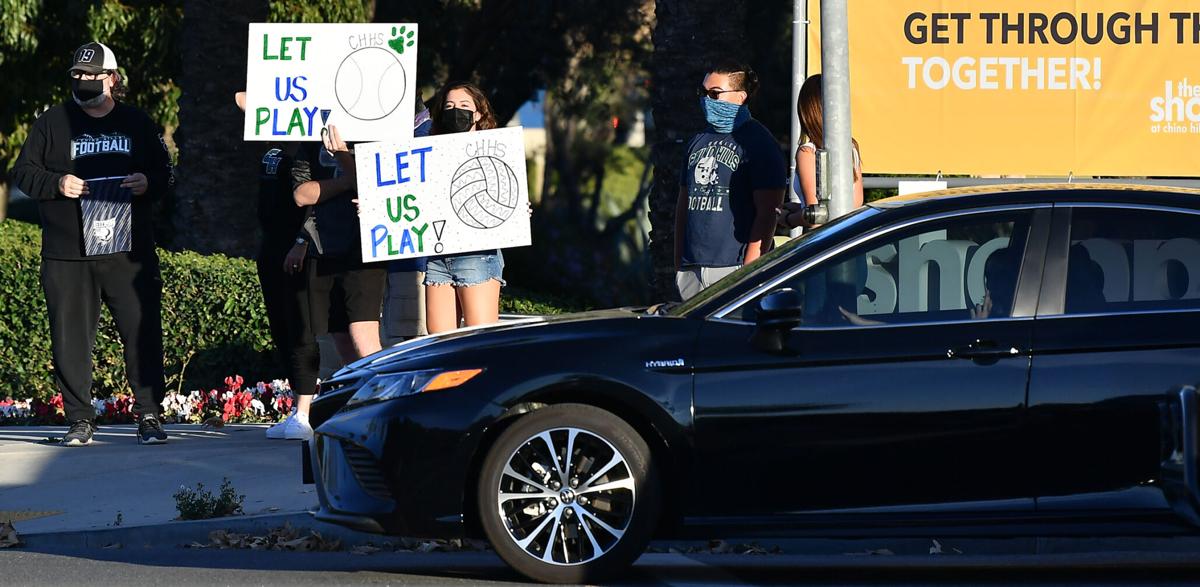 'Let Them Play' rally held Friday by four CVUSD high schools in Chino Hills