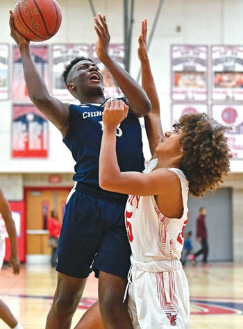 Chino Hills High’s Uduakobong Essien, left
