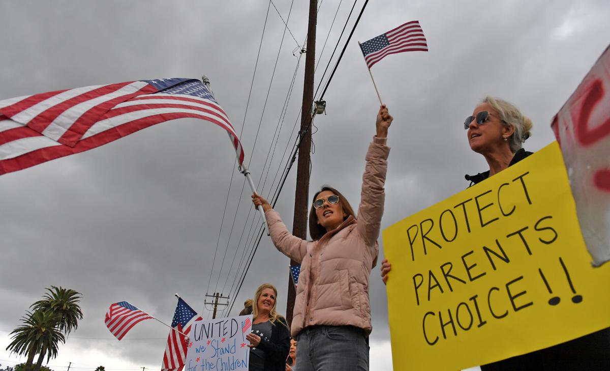 Three hundred Chino Valley Unified parents, students take part in statewide protest in opposition of state vaccine mandates in schools