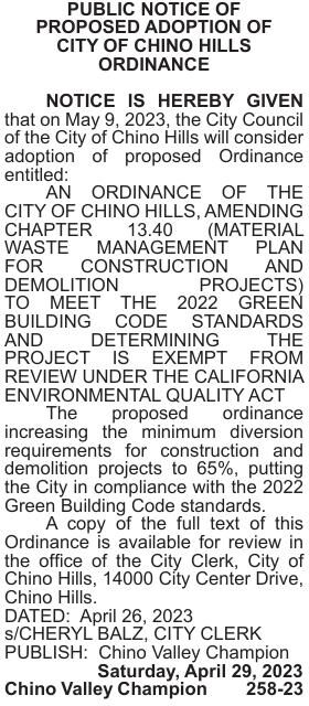 City of Chino Hills #258