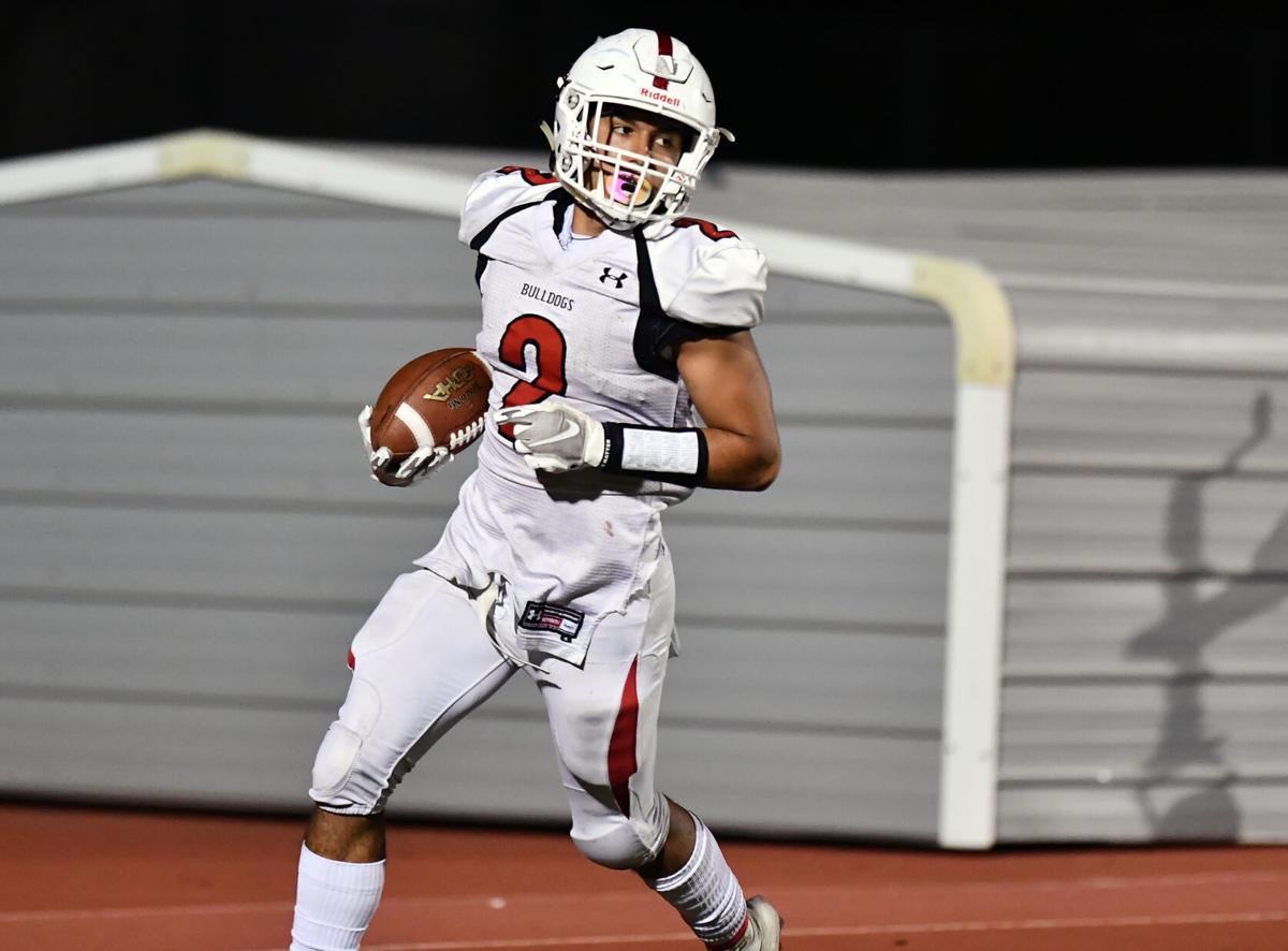 Ayala High football captures third straight 'Battle for the Bone' trophy with 42-0 win over Chino Hills (April 16, 2021)