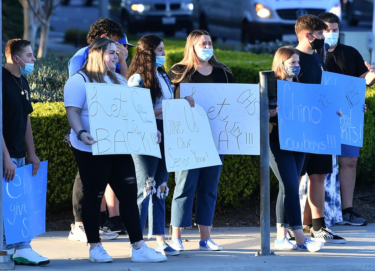 'Let Them Play' rally held Friday by four CVUSD high schools in Chino Hills