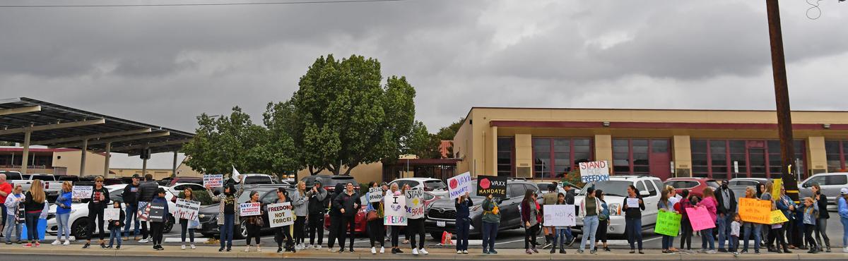 Three hundred Chino Valley Unified parents, students take part in statewide protest in opposition of state vaccine mandates in schools