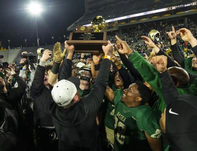 Basha against Saguaro, in the AIA Open Division football State Championship game
