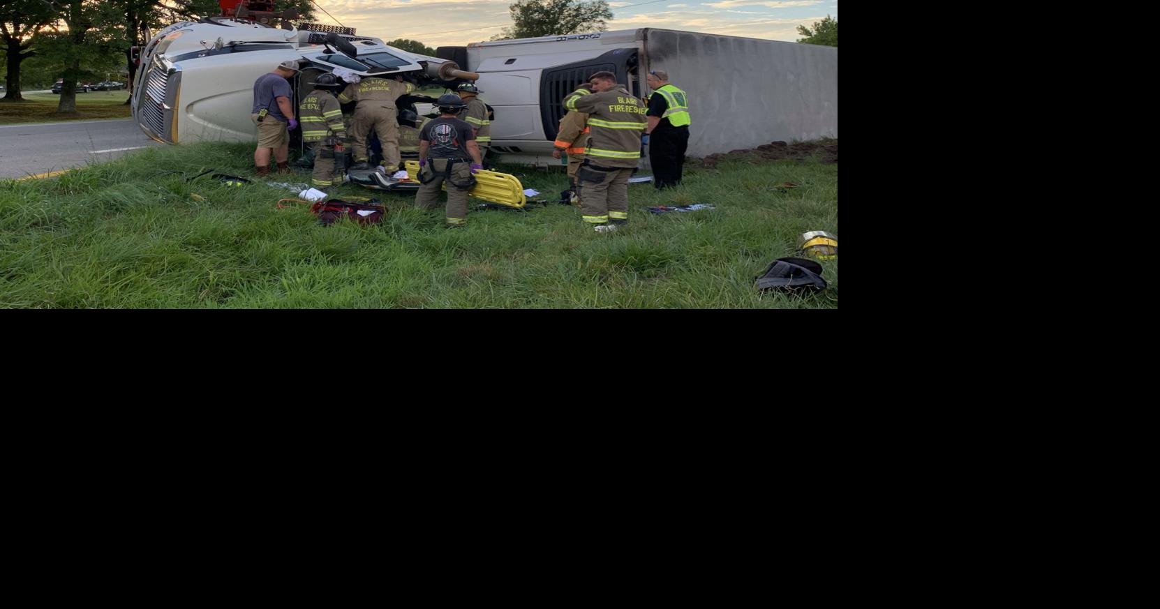 Tractor trailer driver charged with reckless driving after Blairs crash ...
