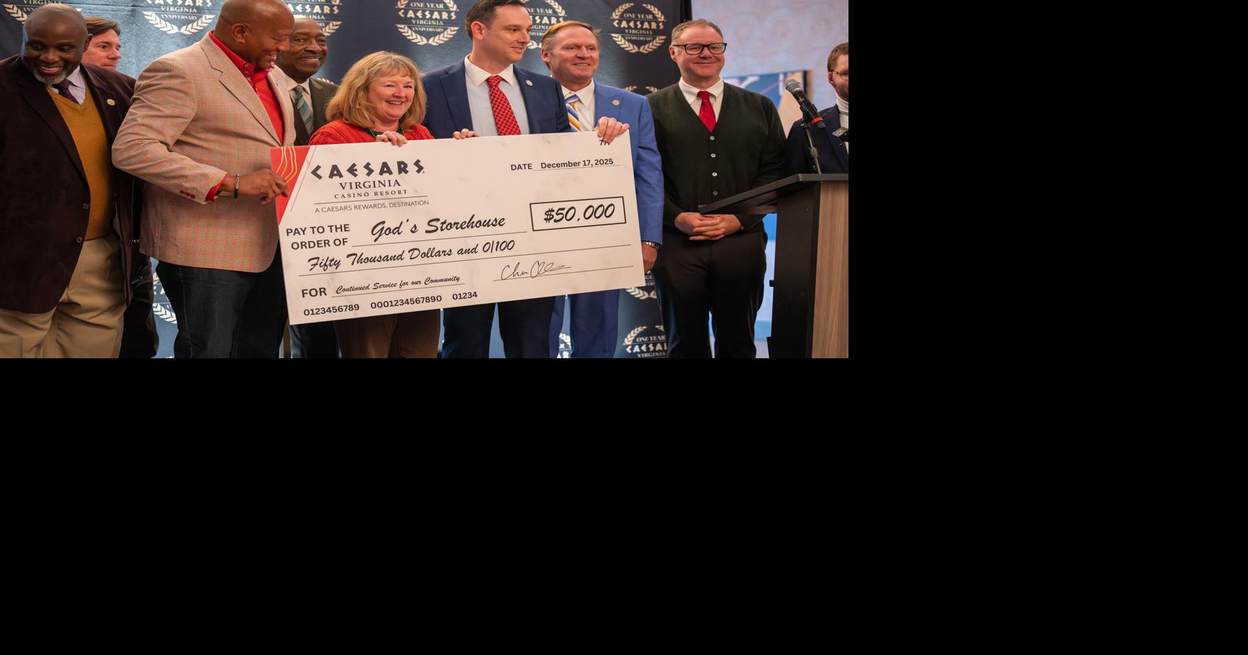 Caesars Virginia Marks First Anniversary With $100,000 in Community Donations