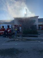 Shopping center sustains fire damage