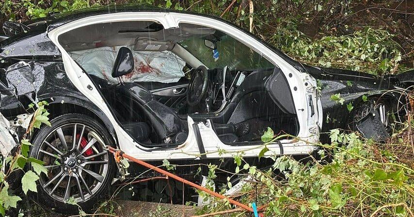 Blairs crash injures one