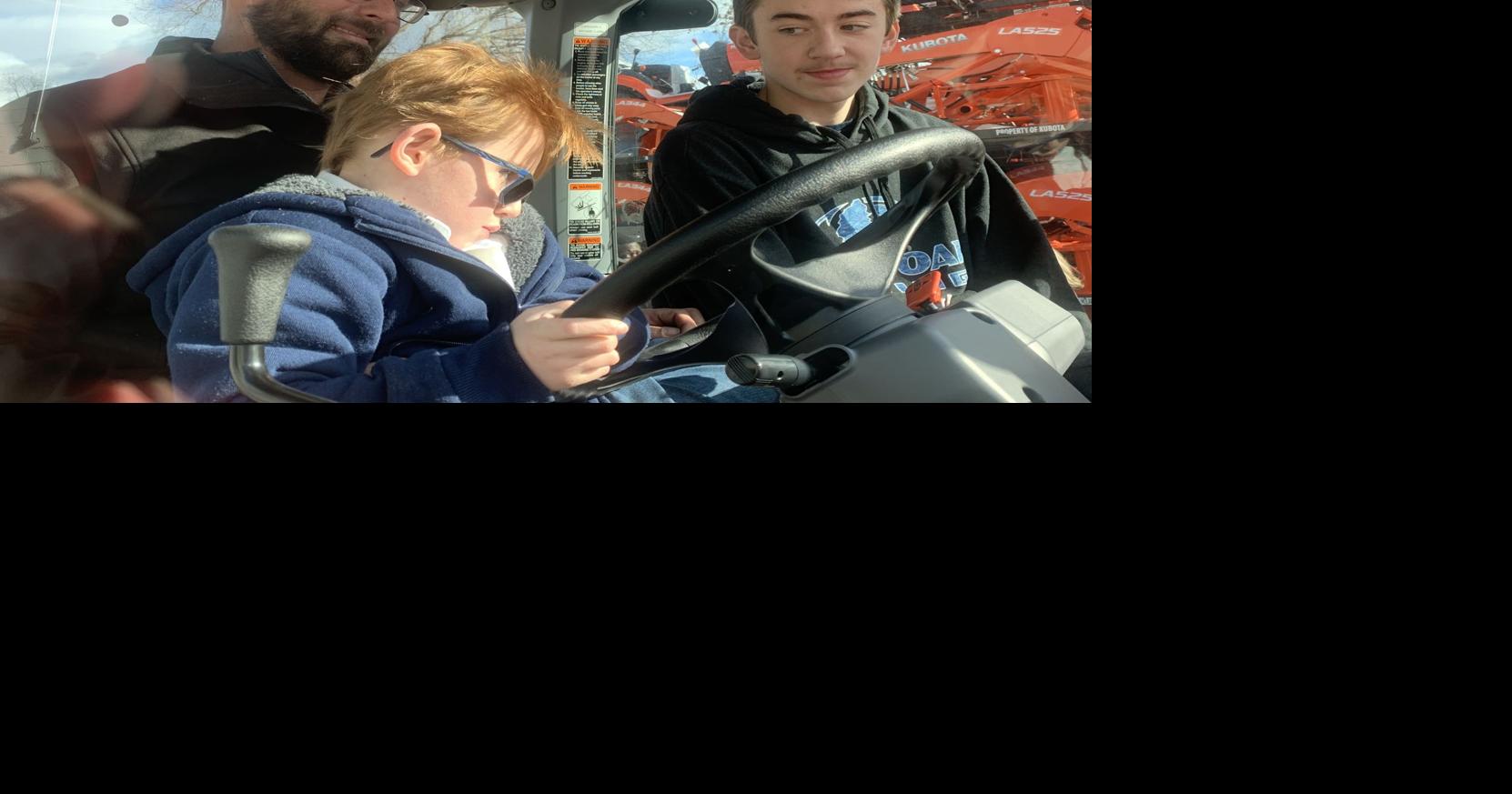 6yearold treated to Kubota ride along, tour at Collie Equipment