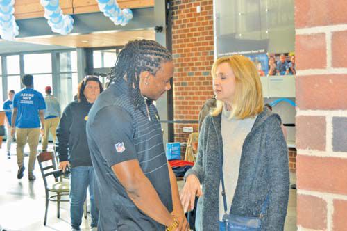 Danville native, NFL running back Trey Edmunds in Danville to support YMCA