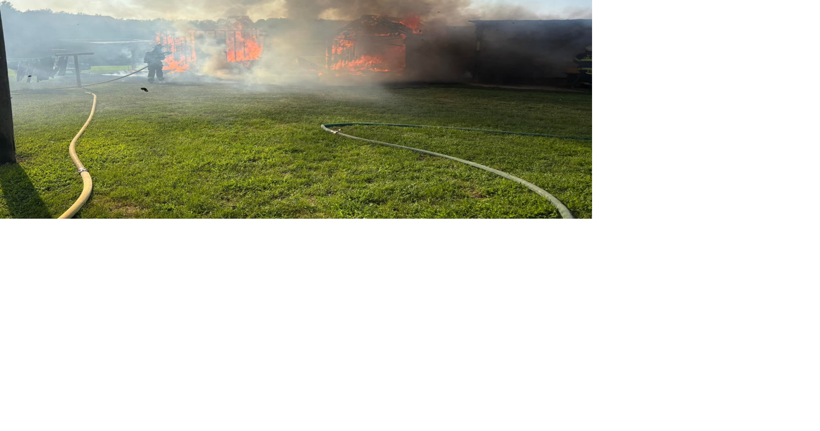 Several outbuildings burn in Blairs fire