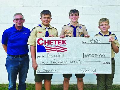Local scout troop receives funds for assistance at Brew & Rib Fest ...