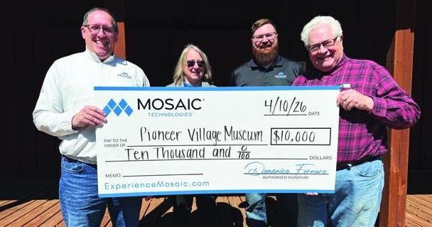 Pioneer Village Museum receives $10,000 donation for new Welcome Center ...