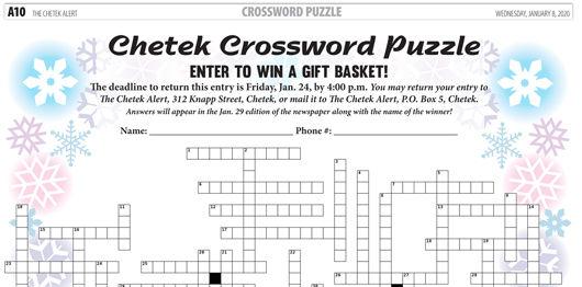 Try 100 Clue Crossword About Chetek News Chetekalert Com