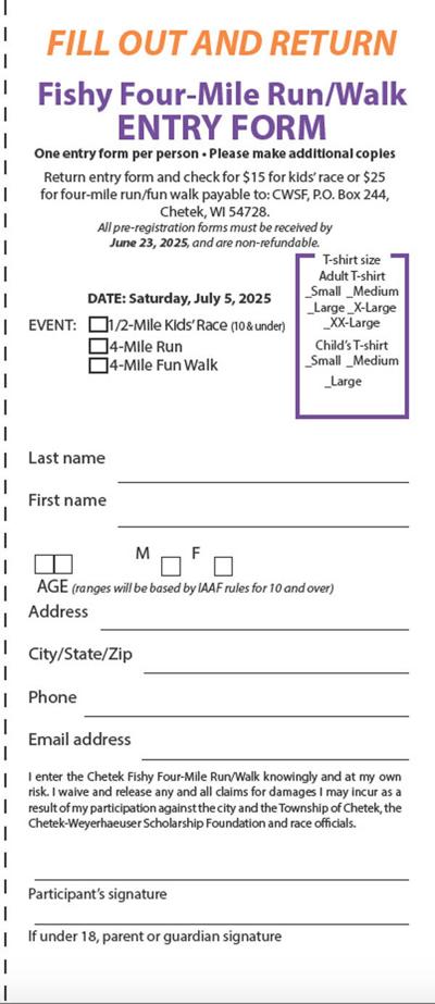 Preregistration for Fishy Four mail-in forms due June 23, online June ...