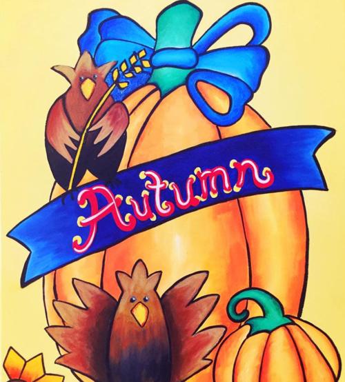 'Autumn Crows' Paint on Canvas Workshop Oct. 19