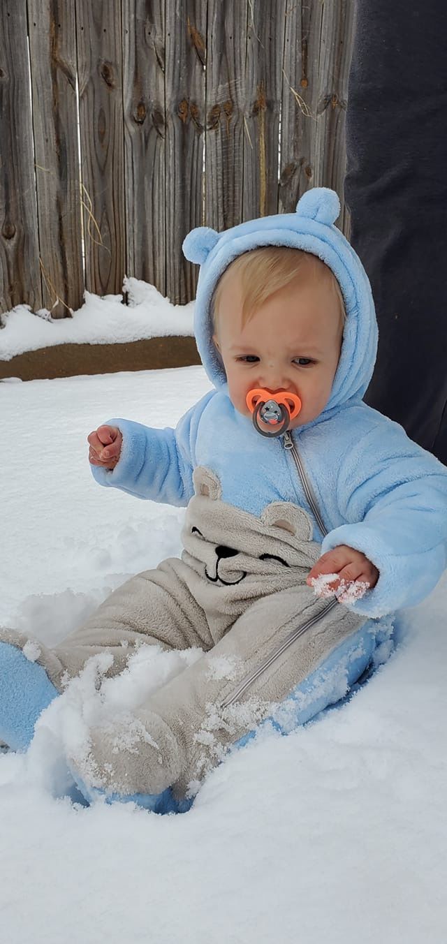 Liam's first snow