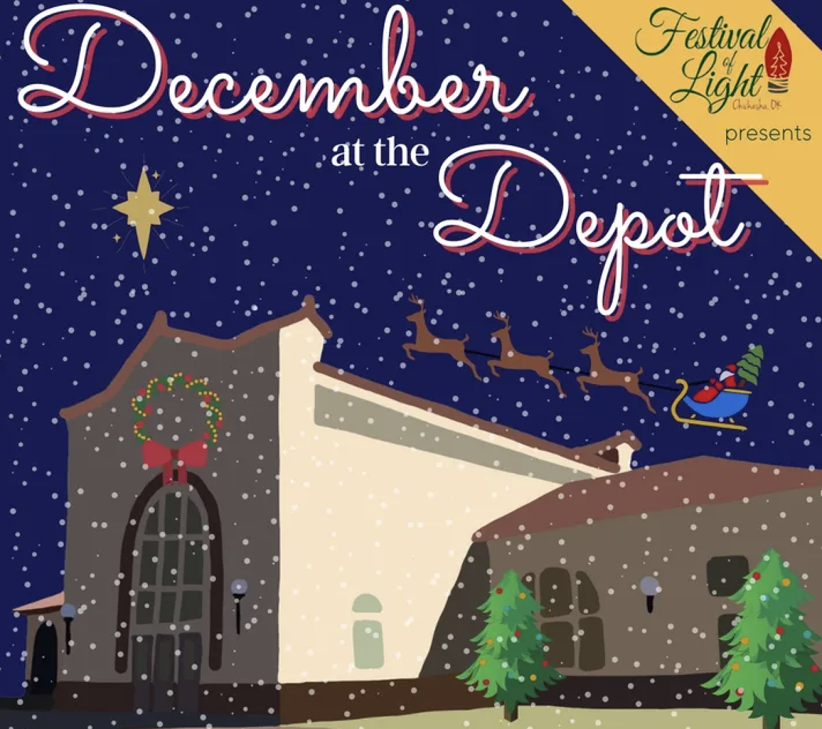 Chickasha Trash Service Christmas 2021 Chickasha Festival Of Light Committee Announces December At The Depot Community Chickashanews Com