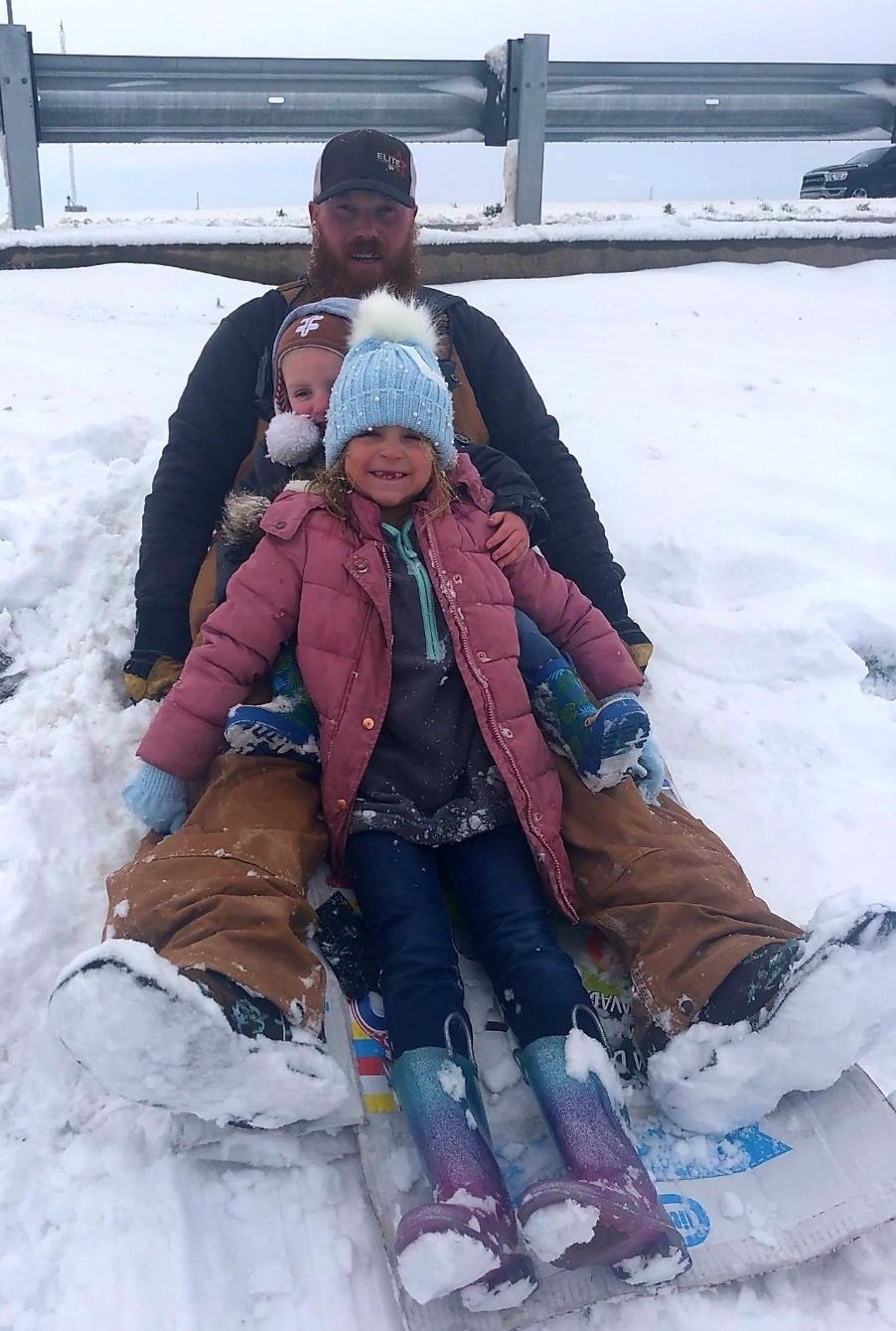 Sitting in the snow